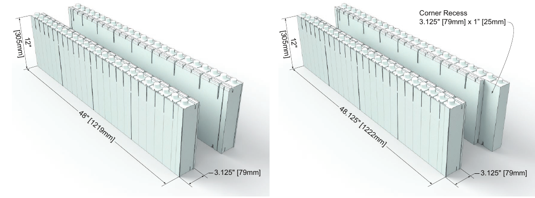 Quad-Lock Ultra panel and Ultra corner panel pairs