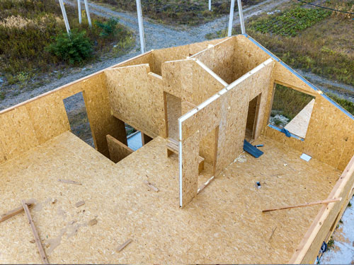 SuperForm SIP panel building under construction