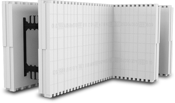 BuildBlock 90° Corner ICF Form manufacturer product rendering